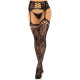 Панчохи Leg Avenue French Rose Backseam Garter Belt Stockings Black One Size-3