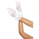 Рукавички Leg Avenue Floral lace wristlength gloves White-2