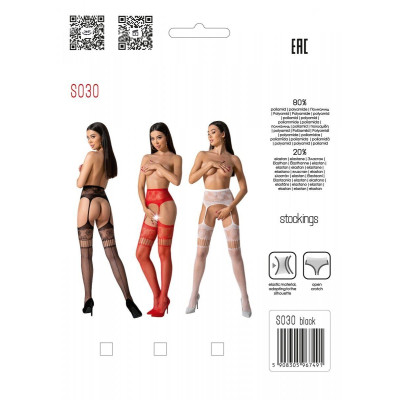 Еротичні колготки-бодістокінг Passion S030 red