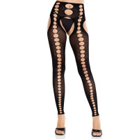 Колготки Leg Avenue Seamless Opaque Footless Suspender Hose One Size Black