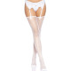 Панчохи Leg Avenue Daisy Dot Fishnet Stockings One Size White-3