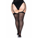 Leg Avenue Sheer backseam stockings + PLUS SI Black-2