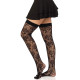 Панчохи Leg Avenue Wild rose net thigh highs One Size-2