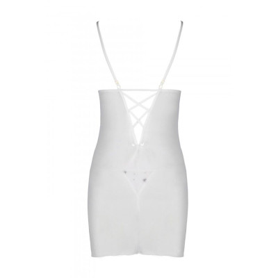 Сорочка з вирізами на грудях + стринги LOVELIA CHEMISE white XXL/XXXL - Passion