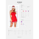 Сорочка Obsessive Kissmas chemise red 2XL/3XL-4