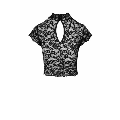 Топ Noir Handmade F303 Essence lace top with high collar - XXL