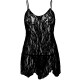 Пеньюар Leg Avenue Rose Lace Flair Chemise Black One Size-2