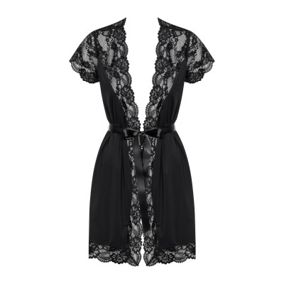 Obsessive 810-PEI-1 peignoir black L/XL Obsessive 810-PEI-1 peignoir black L/XL