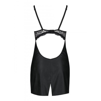 Бебі-дол з еко-шкіри та мережива Loona Chemise black S/M - Passion Бебі-дол з еко-шкіри та мережива Loona Chemise black S/M - Passion