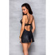 Бебі-дол з еко-шкіри та мережива Loona Chemise black S/M - Passion-3