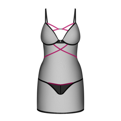 Пеньюар Obsessive Novenes chemise & thong XS/S