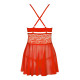 (SALE) Бебі-дол Obsessive 838-BAB-3 babydoll & thong red S/M-3