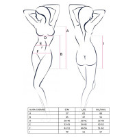 Сорочка сукня AURA CHEMISE black L/XL - Passion, трусики, халтер, зі спущеними бретелями