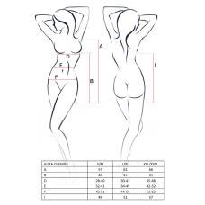 Сорочка сукня AURA CHEMISE black L/XL - Passion, трусики, халтер, зі спущеними бретелями
