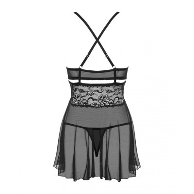 Obsessive 838-BAB-1 babydoll & thong black L/XL Obsessive 838-BAB-1 babydoll & thong black L/XL