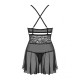 Obsessive 838-BAB-1 babydoll & thong black L/XL-6