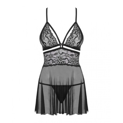 Obsessive 838-BAB-1 babydoll & thong black L/XL Obsessive 838-BAB-1 babydoll & thong black L/XL