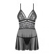Obsessive 838-BAB-1 babydoll & thong black L/XL-5