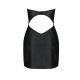 Мінісукня з екошкіри Celine Chemise black L/XL — Passion: шнурівка, трусики в комплекті-5