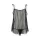 Сорочка прозора бебі дол MELANIA CHEMISE black XXL/XXXL - Passion, трусики, на тонких бретелях-3