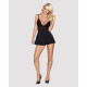 Obsessive 810-BAB-1 babydoll & thong black S/M-1