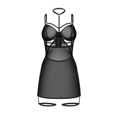 Бебі-долл Obsessive Arrowel Black chemise S/M