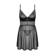 Пеньюар і трусики Obsessive Chemeris babydoll & thong XS/S-2