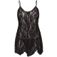 Пеньюар Leg Avenue Rose Lace Flair Chemise Black Plus Size-1