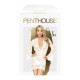 Комплект пеньюар з декором у вигляді троянд та стрінгами Penthouse - Sweet Retreat White XL-2