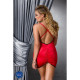 Сорочка приталена з відкритою спиною LENA CHEMISE red 6XL/7XL - Passion, трусики-3