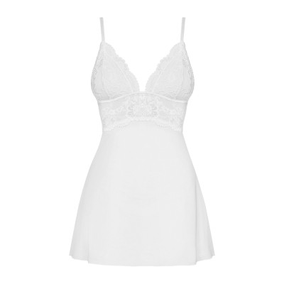 Obsessive 810-BAB-2 babydoll & thong white S/M
