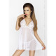 Прозора сорочка бебі дол JANET CHEMISE white XXL/XXXL - Passion, трусики-1