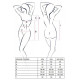 Сорочка прозора з пажами ORIHIME CHEMISE white XXL/XXXL - Passion, трусики, стрепи-4
