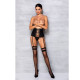 Пояс-корсет з екошкіри Celine Set black L/XL — Passion: шнурівка, знімні пажі для панчіх, стрінги-2