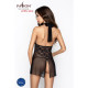 Прозора сорочка приталена TARANEE CHEMISE black XXL/XXXL - Passion, трусики-3