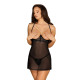 Obsessive Pearlove chemise & thong black S/M