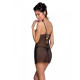 Сорочка з вирізами на грудях + стрінги LOVELIA CHEMISE black S/M - Passion-1