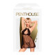 Комплект сорочка у стилі 60-х та трусики з доступом Penthouse - Libido Boost Black M/L-2