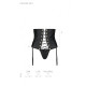 Пояс-корсет з екошкіри CELINE SET black S/M — Passion: шнурівка, знімні пажі для панчіх, стрінги-6