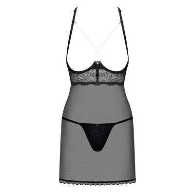 Obsessive Pearlove chemise & thong black S/M
