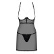 Obsessive Pearlove chemise & thong black S/M-2