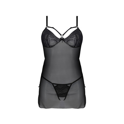 Пеньюар Passion DROSERA BODY black XXL/XXXL - ECO Passion