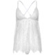 Пеньюар Leg Avenue Floral lace babydoll & string White S-2