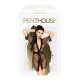 Комплект з прозорим пеньюаром та мініатюрними стрінгами Penthouse - Midnight Mirage Black XL-2