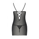 Сорочка з вирізами на грудях + стрінги LOVELIA CHEMISE black XXL/XXXL - Passion-5