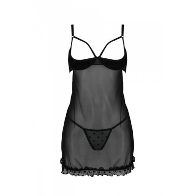 Пеньюар MARINA CHEMISE black L/XL - Passion