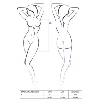 (SALE) Прозорий пеньюар BRASILIANA PEIGNOIR black XXL / XXXL - Passion Exclusive, трусики