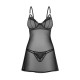 Сорочка Obsessive Euridia chemise & tanga M/L-1