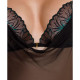 Сорочка Passion DELIENA CHEMISE XXL/XXXL black, стрінги із заниженою талією-4