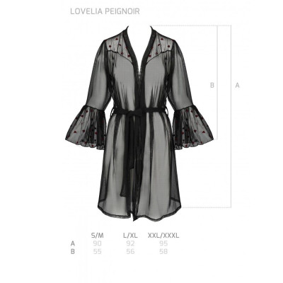 Повітряний пеньюар LOVELIA PEIGNOIR black S/M - Passion Повітряний пеньюар LOVELIA PEIGNOIR black S/M - Passion